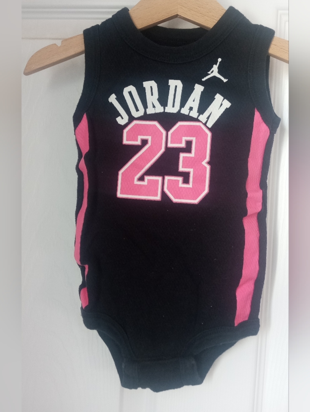 Jordan Black Tank Bodysuit with Pink 23 Graphic